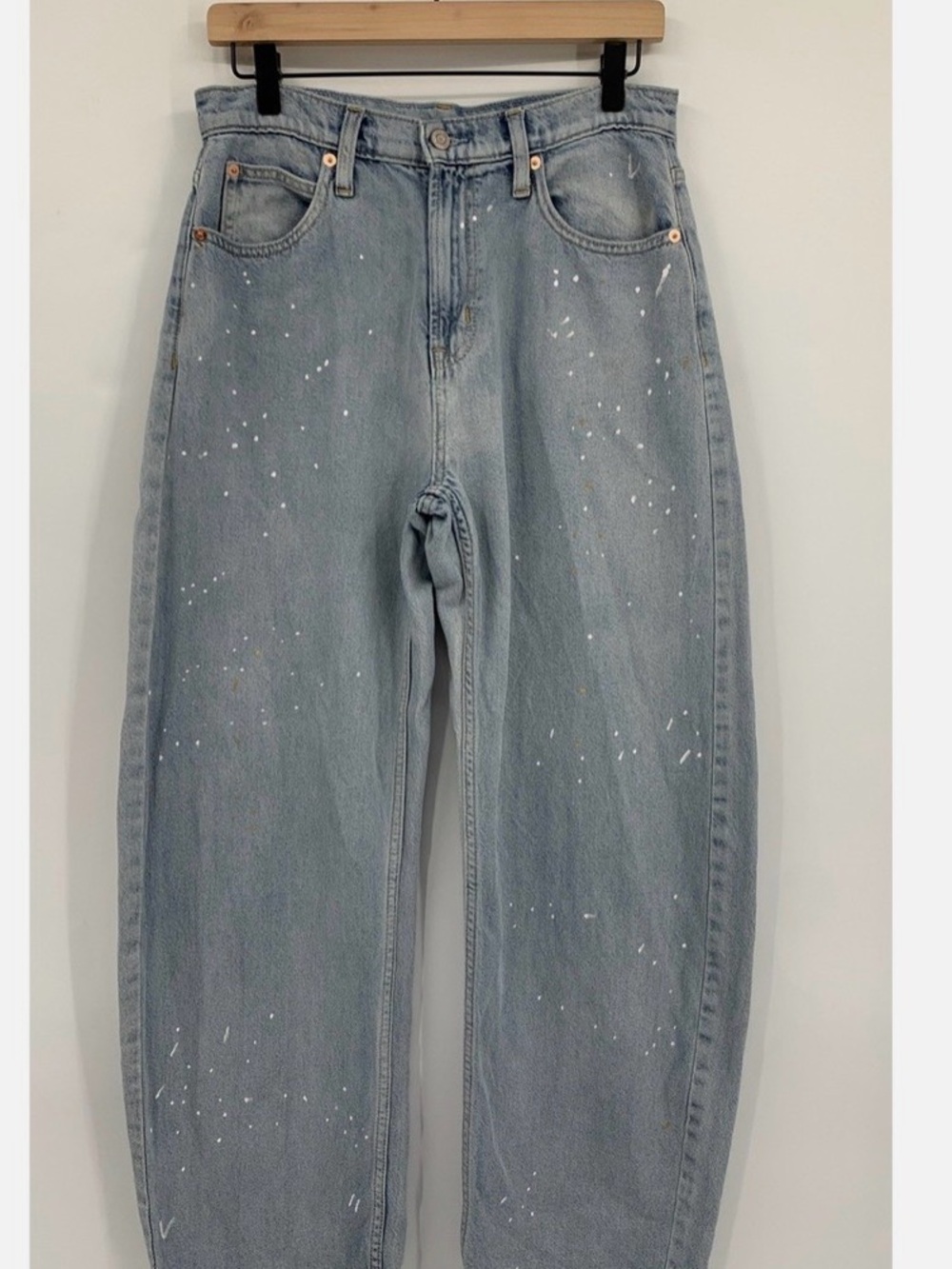 GAP Light Blue Paint-Splatter Boyfriend Jeans